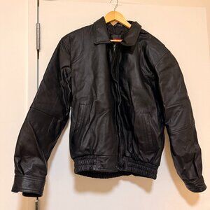 Phase 2 Vintage Leather Bomber Jacket Size M